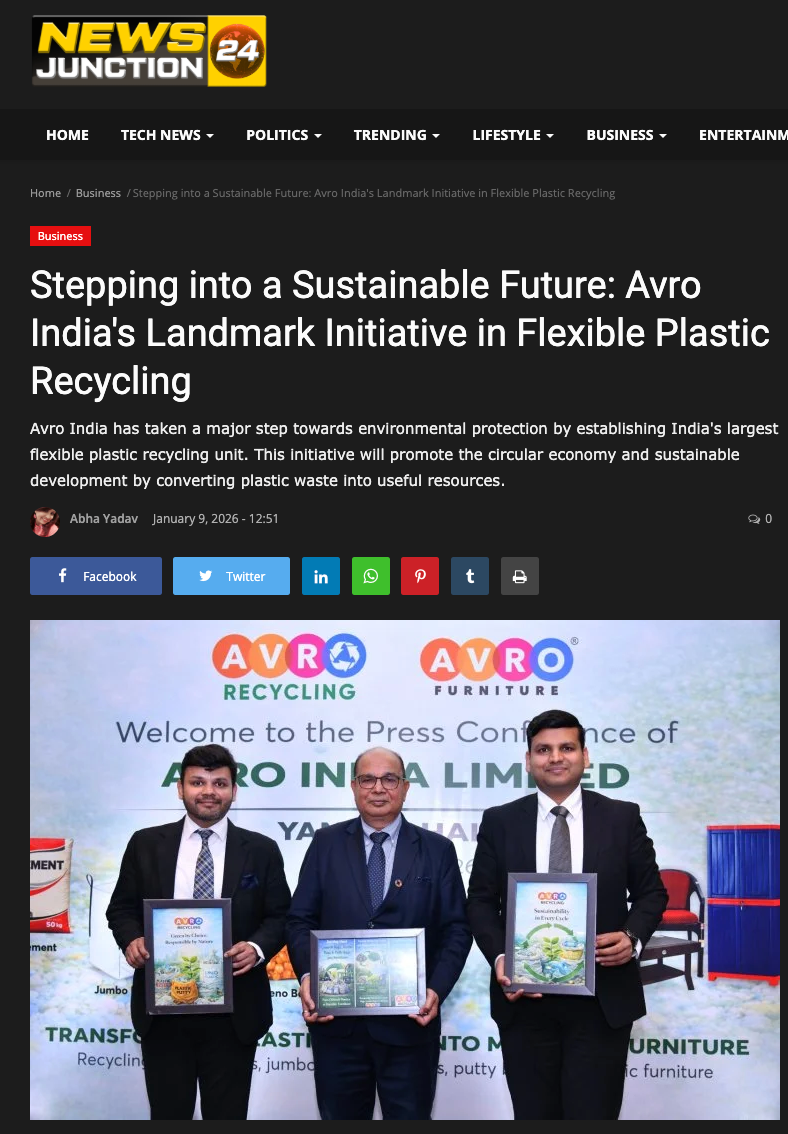 AVRO Press Conference Coverage | Newspaper Highlights on Recycling Initiative